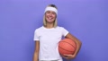 Young Basketball Player Woman Happy, Smiling And Cheerful