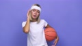 Young Basketball Player Woman Trying To Listening A Gossip