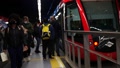 People With Masks Covid 19 Leaving Train Madrid Spain