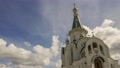Pond5 Timelapse of floating clouds over a white orthodox church with golden domes