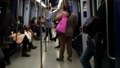 Inside Metro Madrid Train People With Masks Covid 19 Pandemic Oct 2020