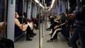 Inside Metro Madrid Train People With Masks Covid 19 Pandemic 4 Oct 2020