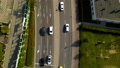 Aerial - Followinging Forward Cars On Highway Road Near Gdynia Witomino