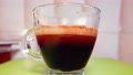 Espresso Coffee Intense Color Fresh Crema Foam Rising Slowly In Small