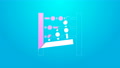 Pond5 Pink line abacus icon isolated on blue background. traditional counting frame