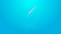 Pink Line Microscope Icon Isolated On Blue Background. Chemistry, Pharmaceutical