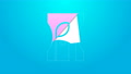 Pink Line Pencil Sharpener Icon Isolated On Blue Background. 4k Video Motion