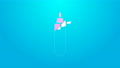 Pink Line Marker Pen Icon Isolated On Blue Background. 4k Video Motion Graphic