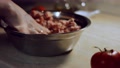 Close-Up Of Mixing Ingredients For Raviolli Filling. Mixing Minced Meat, Onion