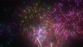 Fireworks In Night Sky Explode Bright Light Holiday Celebration Event