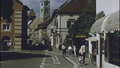Pond5 Uberlingen, west germany - 1985: people walk in front of church st nikolaus