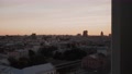 View From The Window Of High-Rise Building To Old Soviet City, Evening Sunset