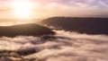 Cinemagraph Continuous Loop Animation. Dramatic Aerial View Of Cloud Covered